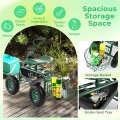 DORTALA rear mesh basket loaded with supplies showing extra storage benefit