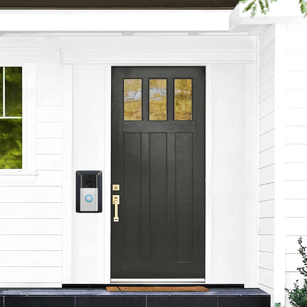 dosili solar charger installed above a front door providing maintenance-free power