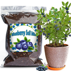 Doter front packaging showing acidic blueberry soil and benefit of correct pH