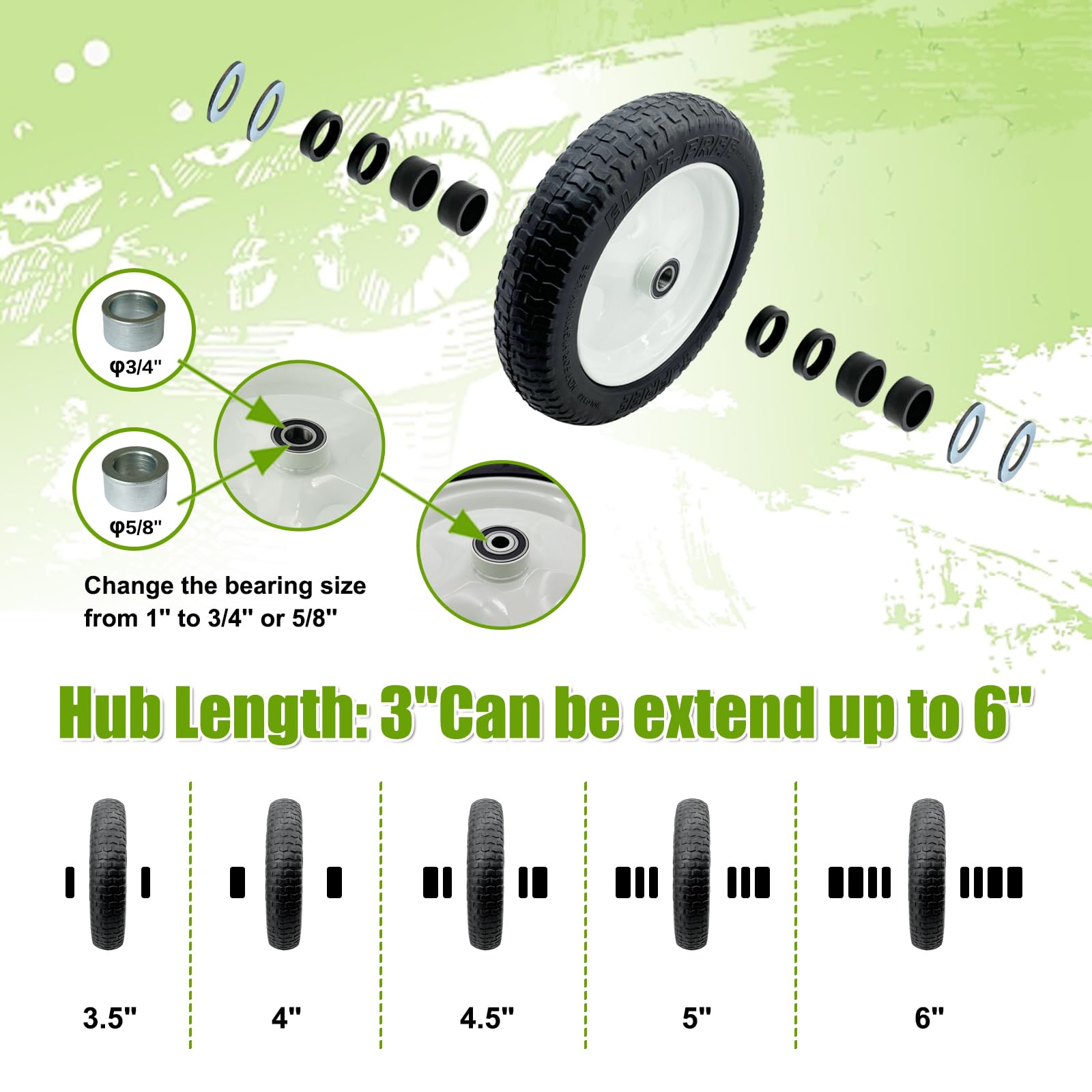 DOUBLE BRIDGE centered hub with interchangeable bushings showing conversion benefit for fitment