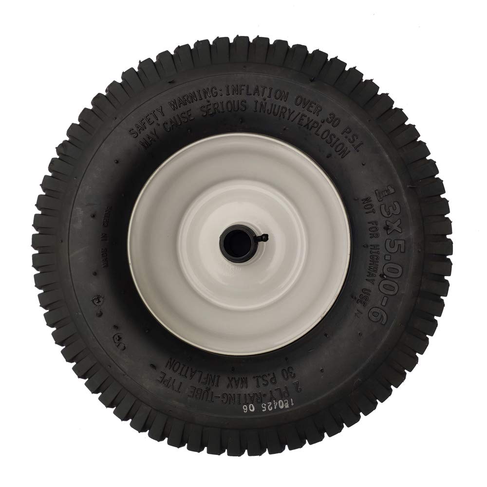 DOUBLE BRIDGE wheel on a garden cart in yard demonstrating durability and load benefit