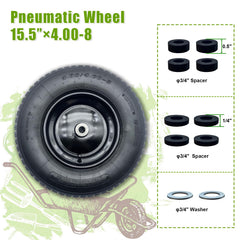 DOUBLE BRIDGE side profile showing 8" rim and centered hub with 3/4" bushing for easy fit