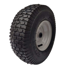 DOUBLE BRIDGE wheel installed on a lawn tractor demonstrating better traction benefit
