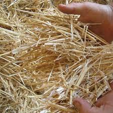 Double F Farms compressed bale before fluffing demonstrating compact storage convenience