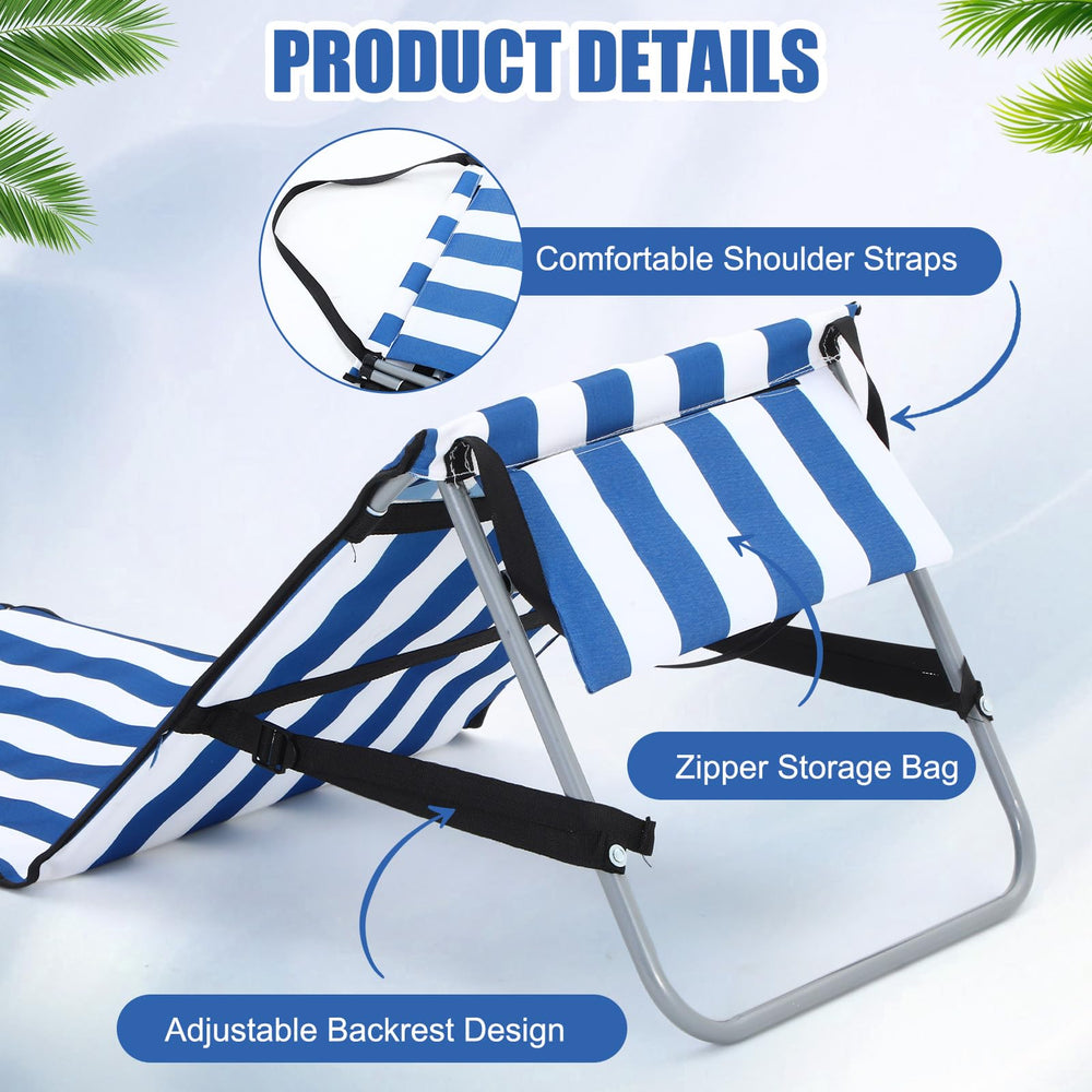 DoubleFill adjustable backrest positions demonstrated for reading or sunbathing