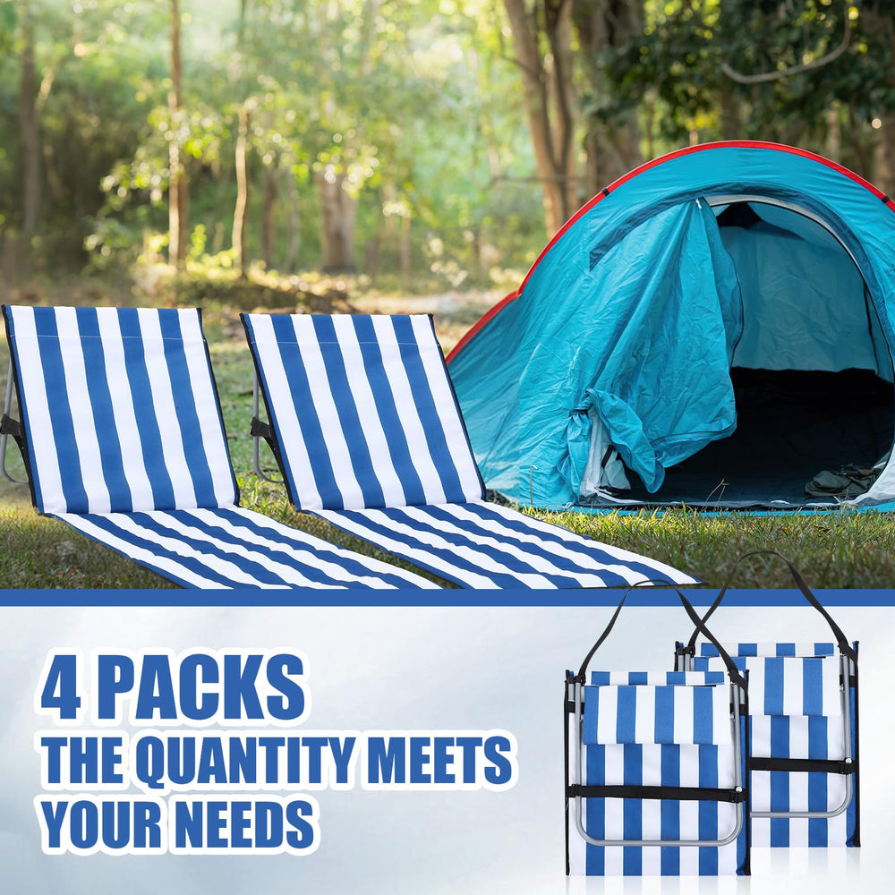DoubleFill folded chair with shoulder strap for easy transport and compact storage