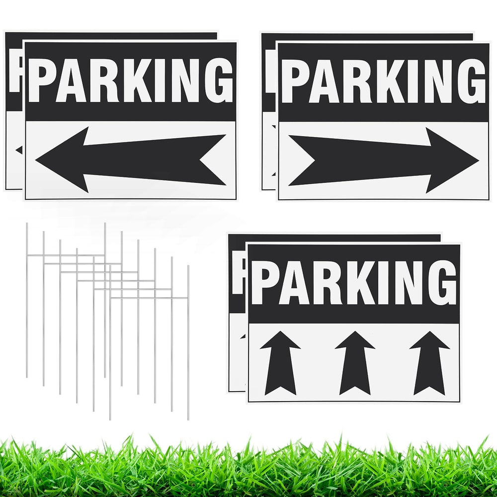 DoubleFill front-facing signs on stakes showing clear arrows and quick guidance