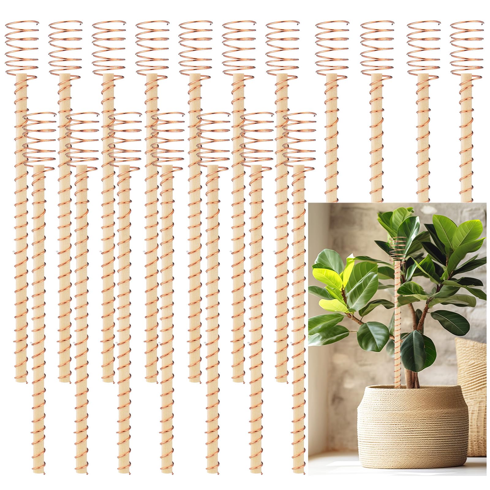 DoubleFill front packaging showing 18 copper plant stakes and quantity benefit