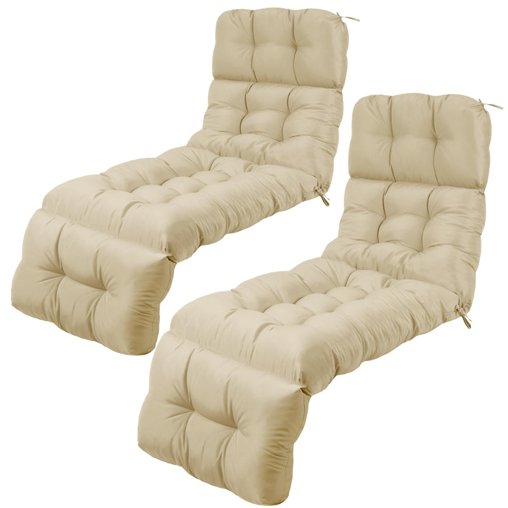 DoubleFill front view pepper white chaise cushions showing elegant look and easy refresh