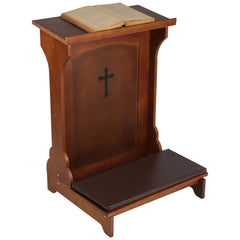 DoubleFill front view of wooden prayer bench showing classic design and stability
