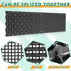 DoubleFill grate supporting decorative rock and preventing sagging