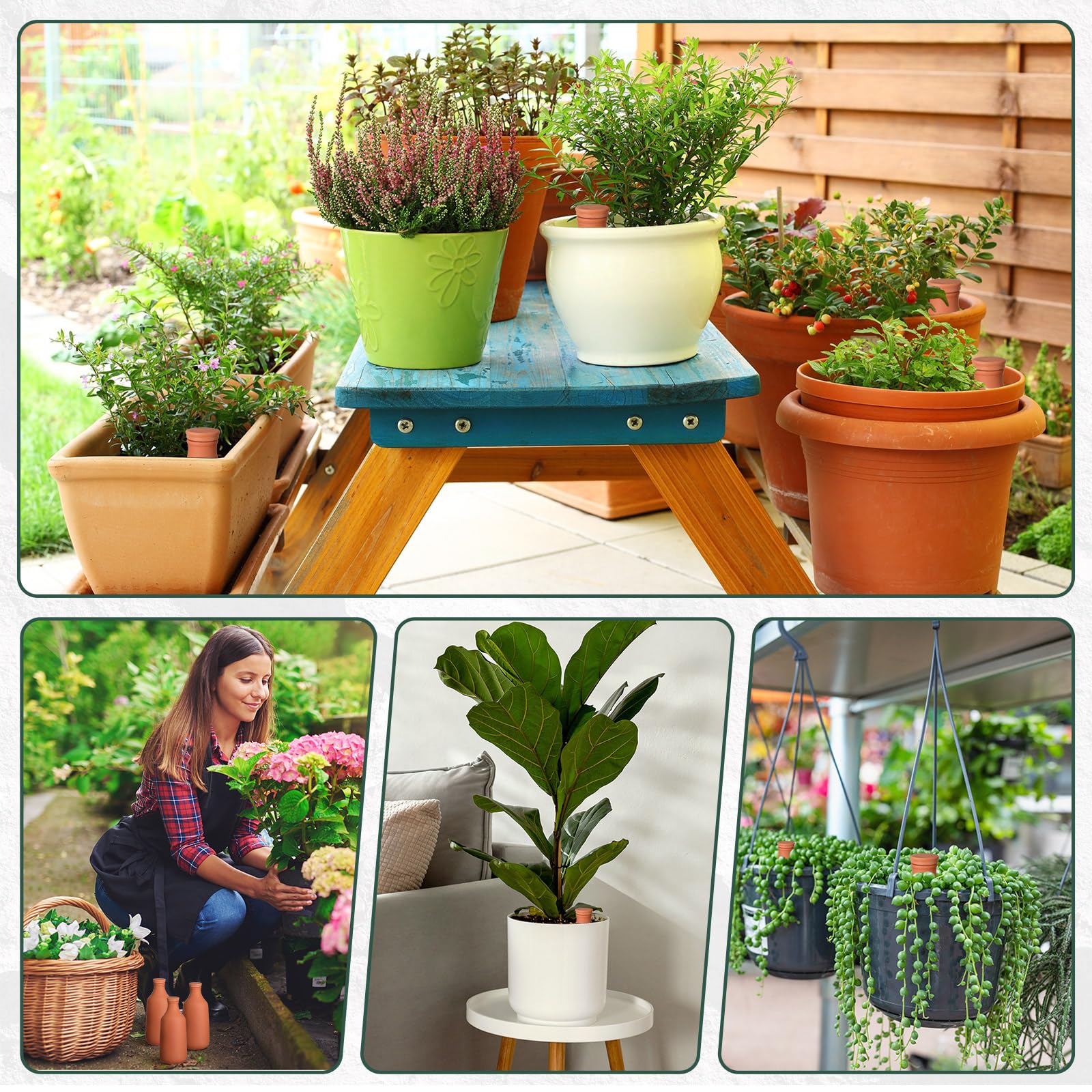 DoubleFill lifestyle patio display keeping balcony plants healthy with low effort benefit