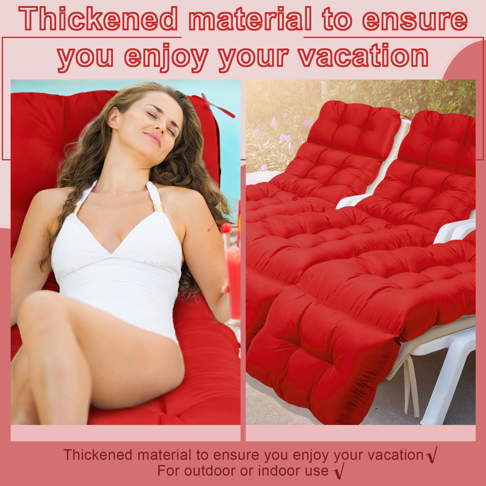 DoubleFill on pool lounge in use demonstrating comfort and water-resistant benefit