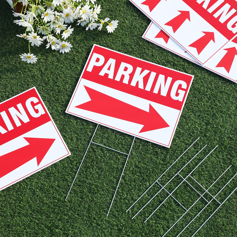 DoubleFill red arrow detail on corrugated plastic for clear visibility
