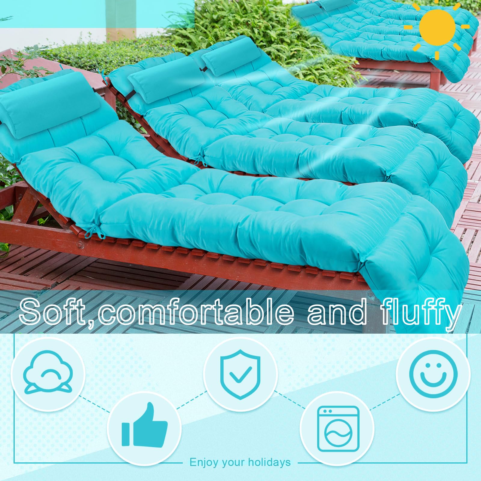 DoubleFill straps and ties close-up showing secure attachment to benches and chairs