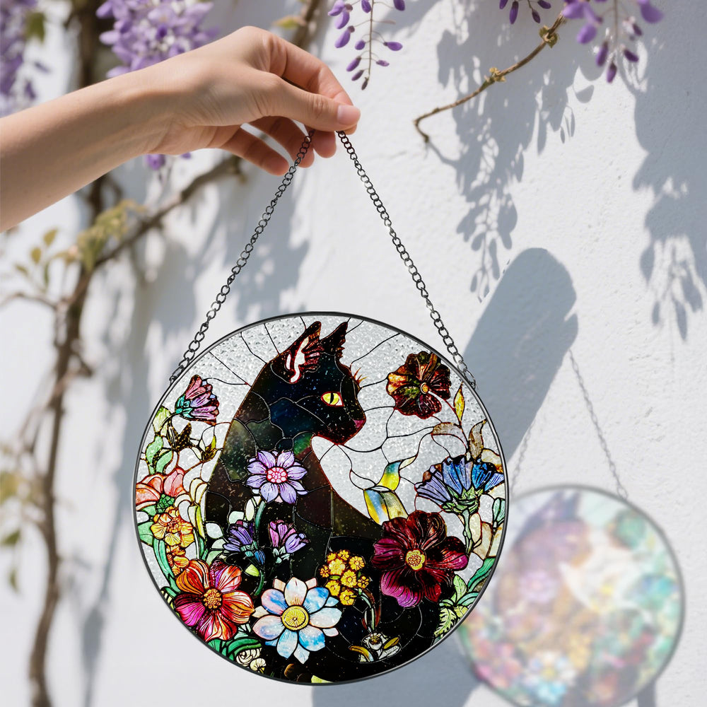 DOUHASU sun catcher hanging in window creating rainbow highlights and cozy mood