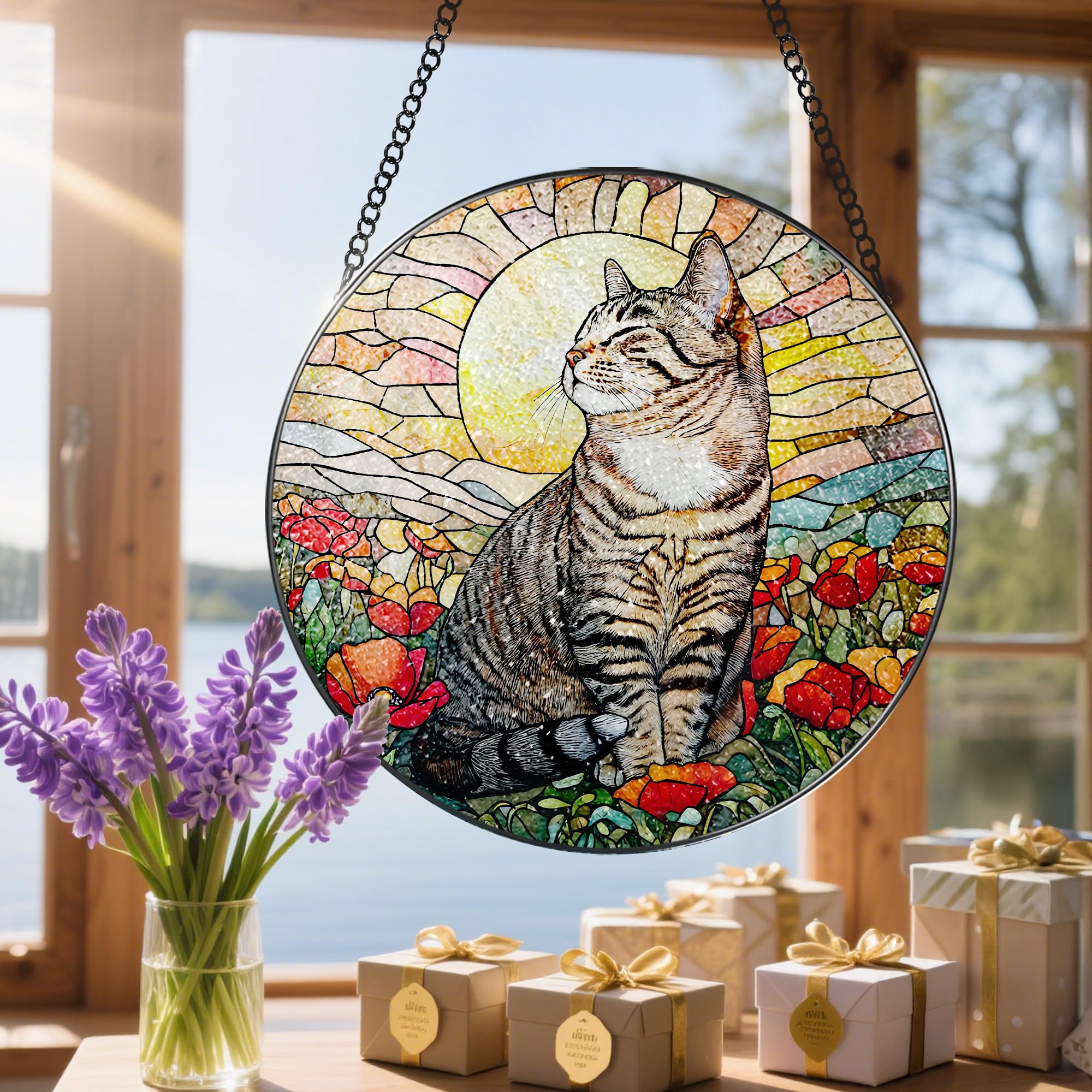DOUHASU boxed packaging with pearl cotton protecting the suncatcher