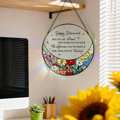 DOUHASU hung in sunny window scattering colorful light across room