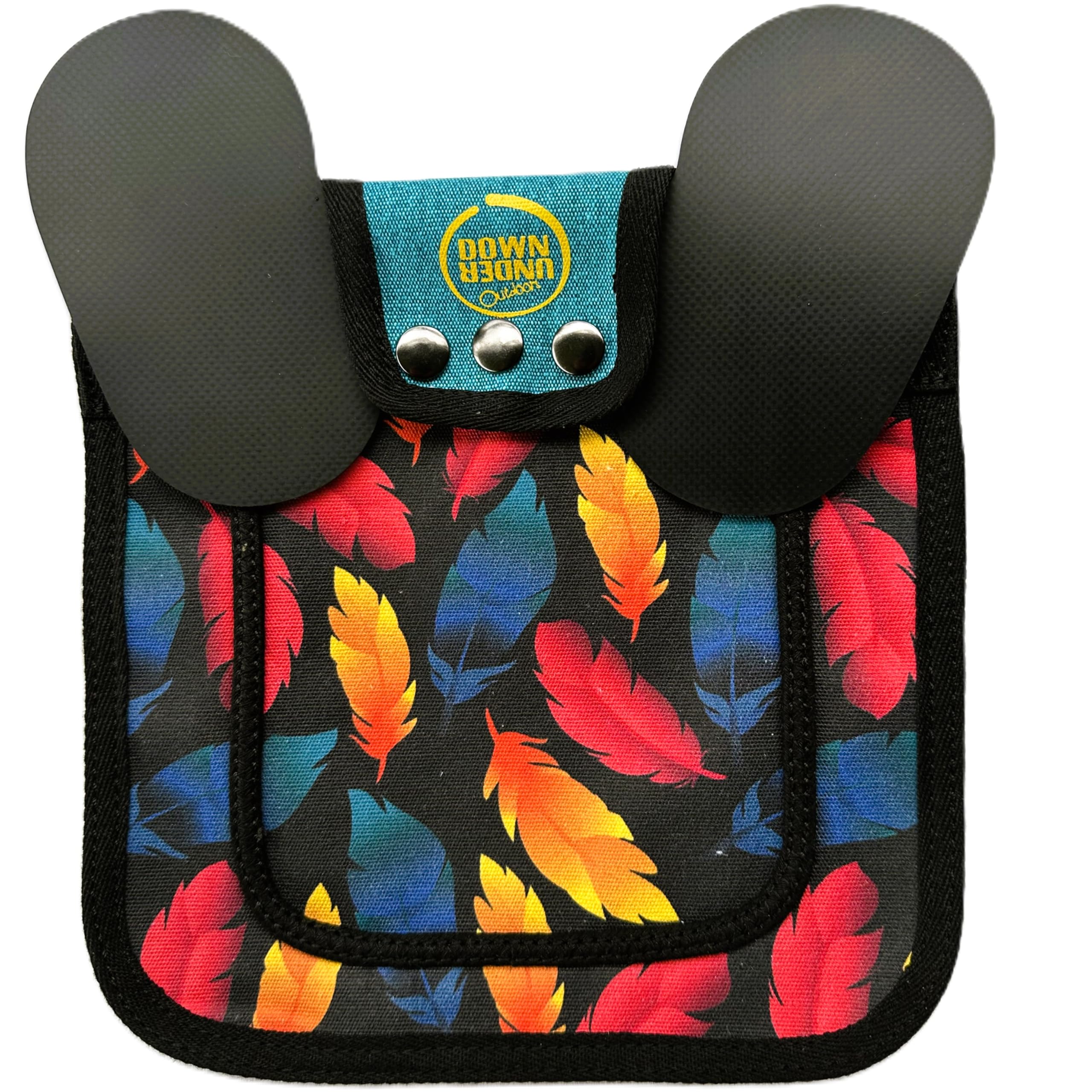 DOWN UNDER OUTDOORS saddle fitted on hen in coop protecting back with comfortable fit benefit