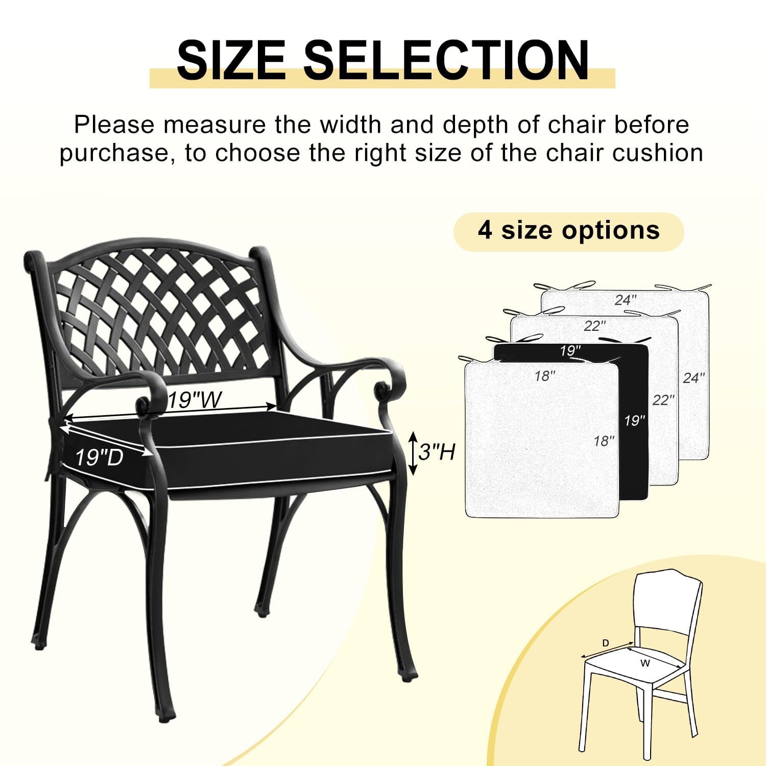 downluxe installed on patio chairs demonstrating fit and everyday use