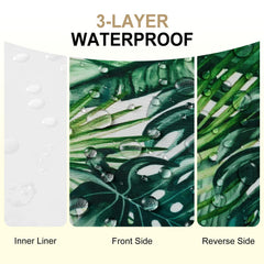 downluxe palm leaf fabric close-up showing texture and water-resistant benefit