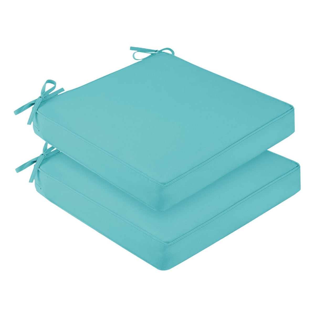 downluxe cojín frontal pack de 2 mostrando color turquesa y diseño resistente