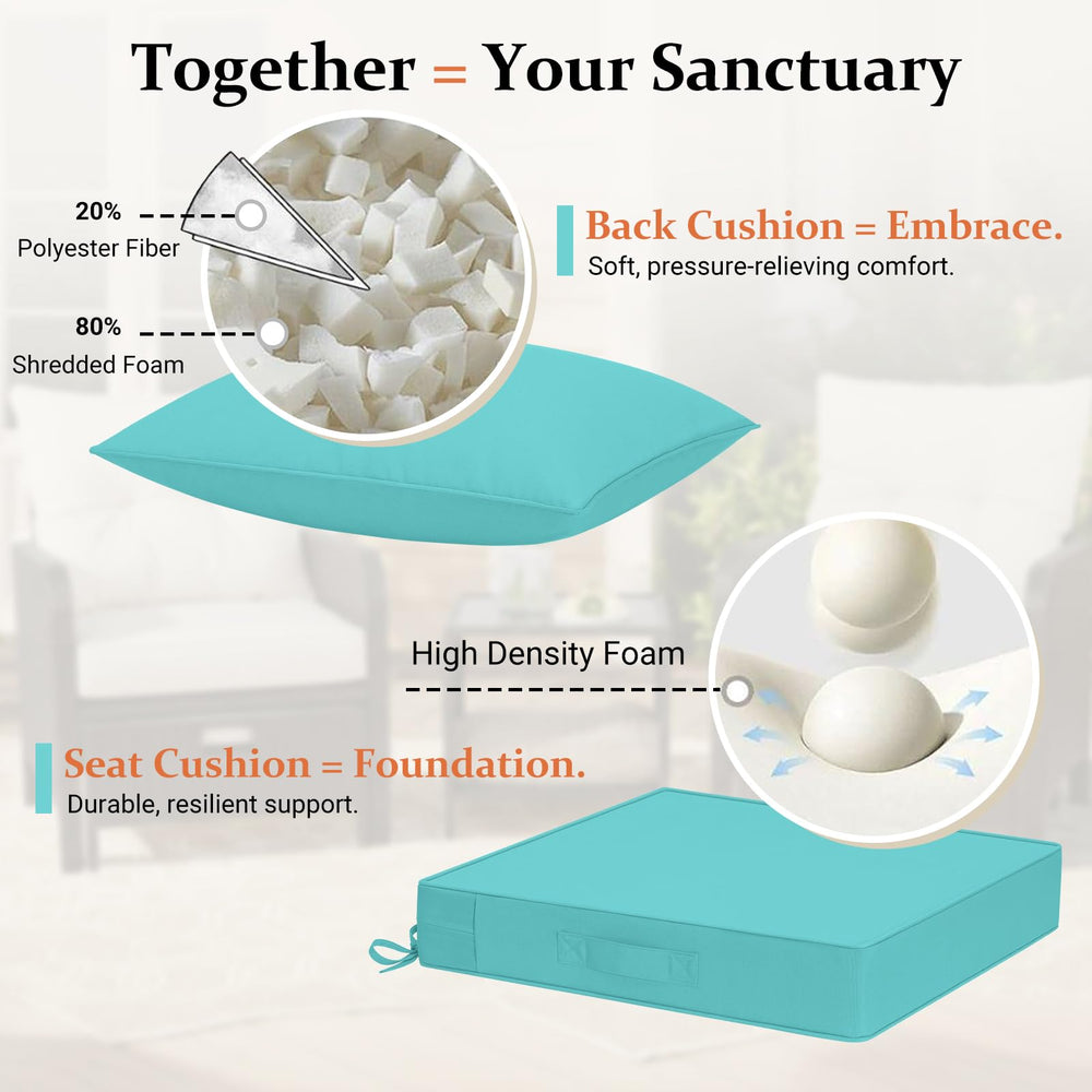 downluxe foam cross-section showing high-resilience core for lasting support and quick rebound