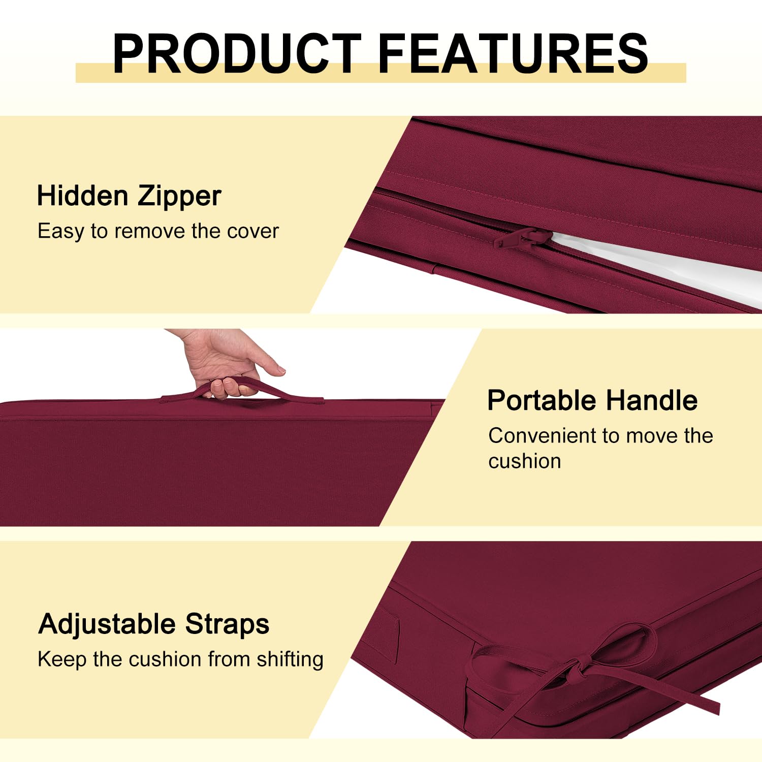 downluxe foam cross section showing waterproof layer and foam support