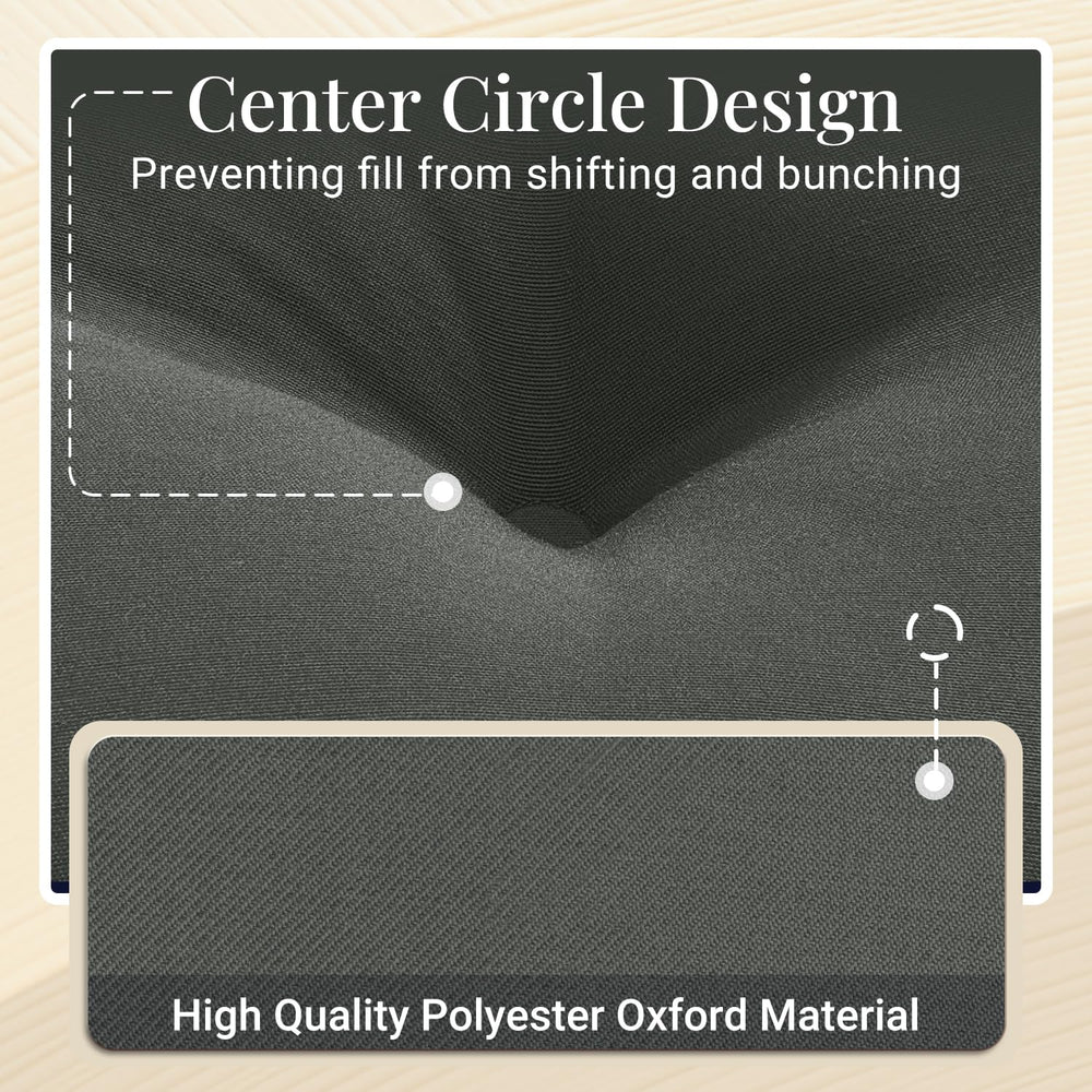 downluxe foam cutaway revealing memory foam core for supportive comfort