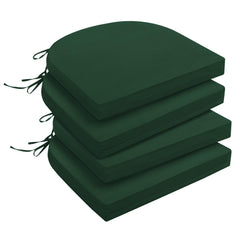 downluxe forest green cushions front view showing neat set and style, adds curb appeal