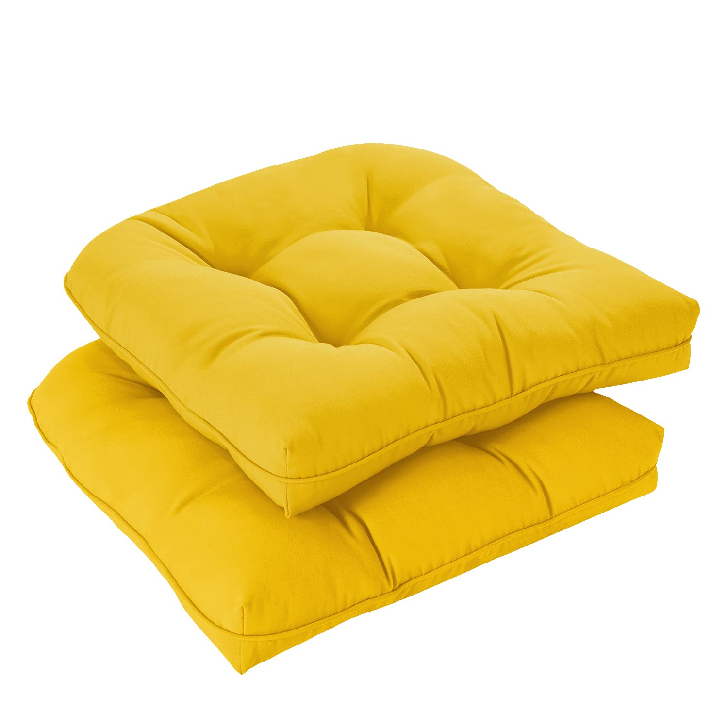 downluxe front-facing yellow cushions showing clean styling and comfort boost