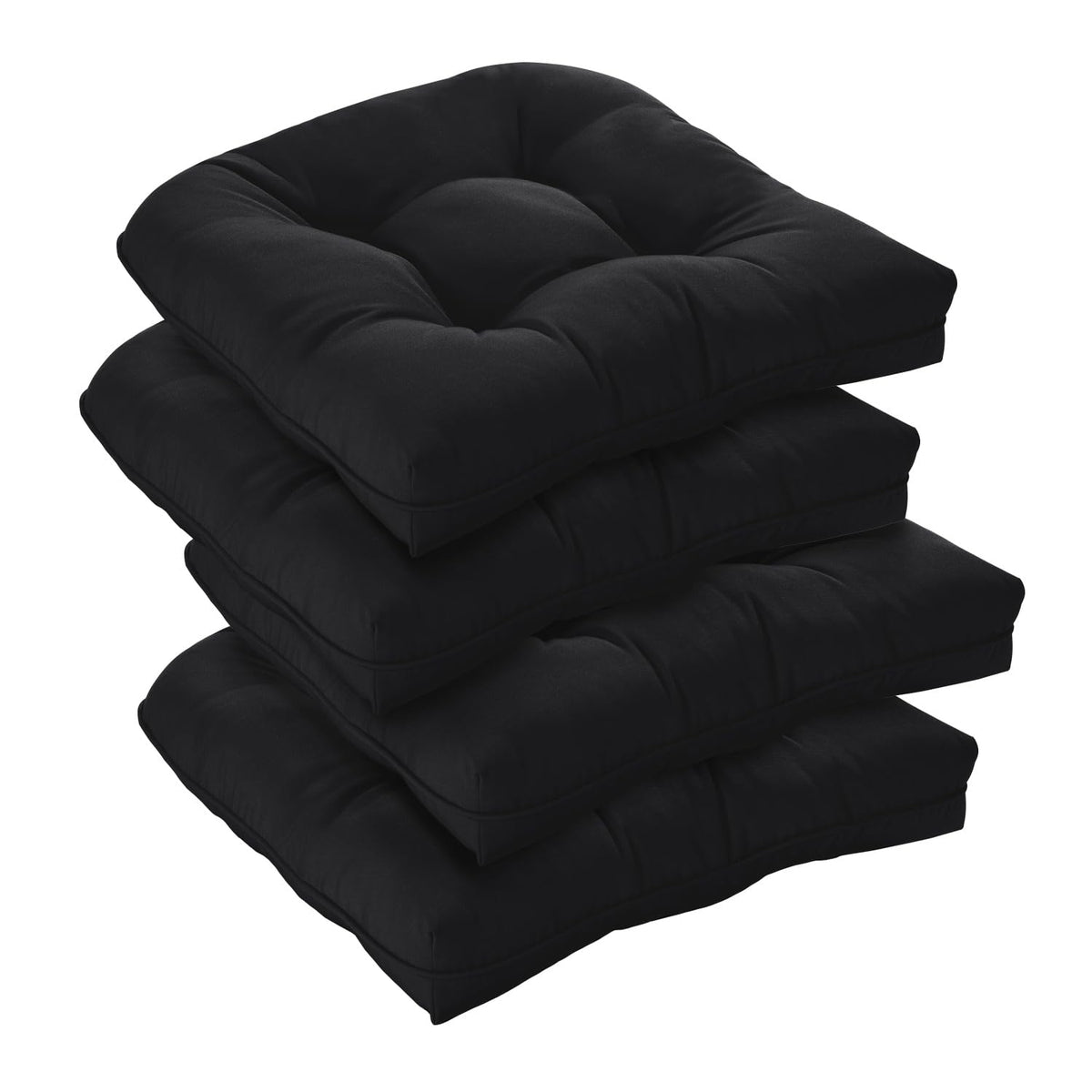 downluxe front packaging view showing set of four cushions and clear sizing info for easy purchase