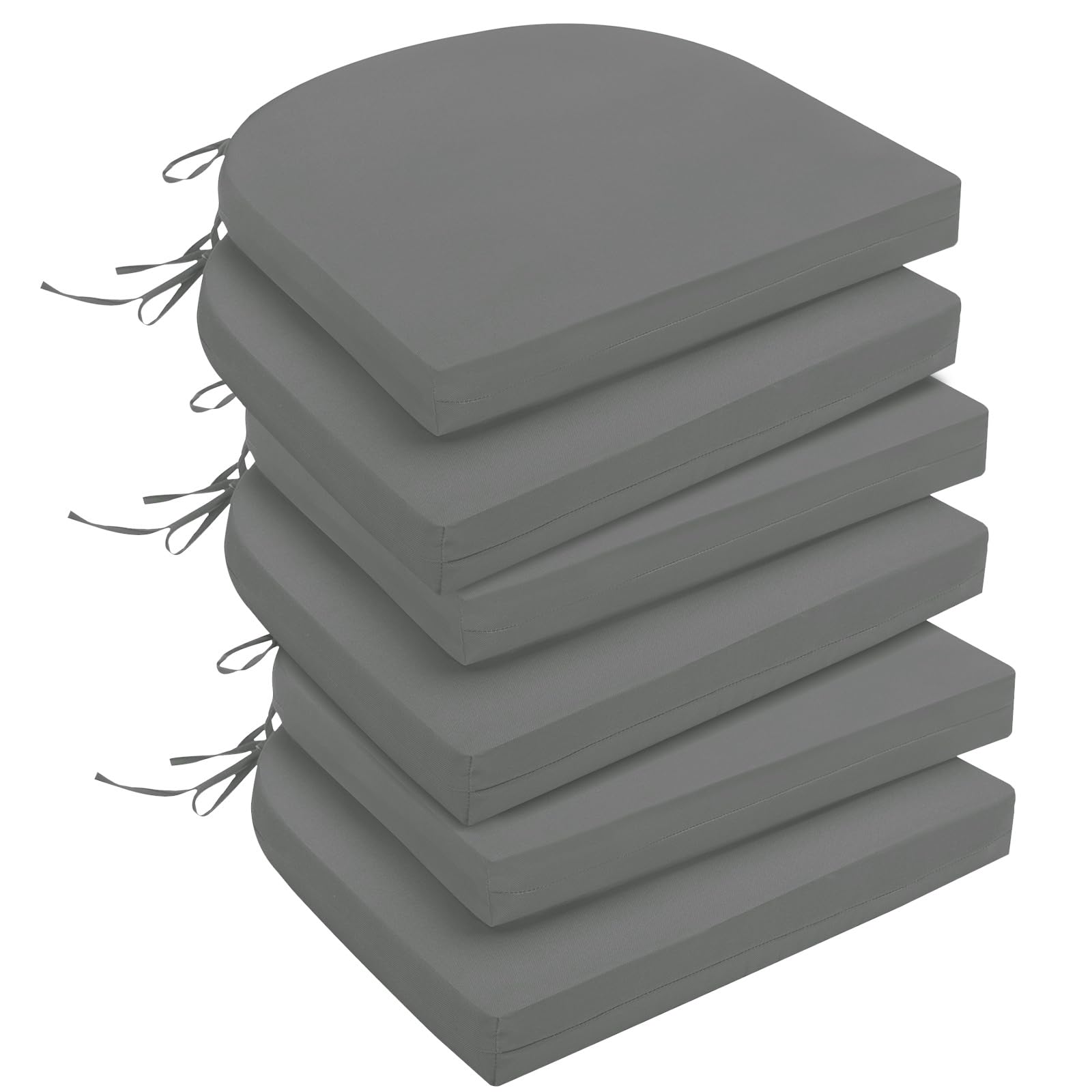 downluxe front packaging showing six dark grey cushions and benefit of matching set