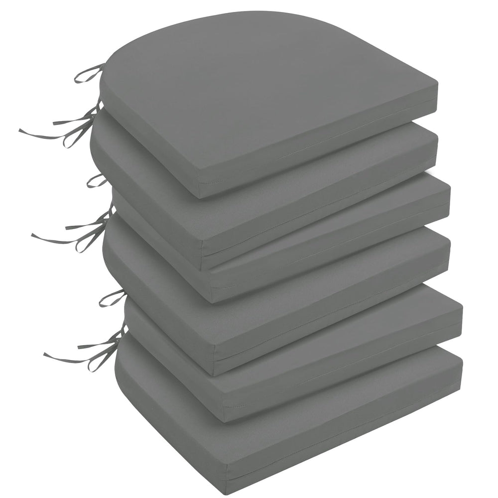 downluxe front packaging showing six dark grey cushions and benefit of matching set