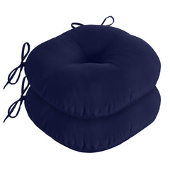 downluxe front view of navy cushions showing neat finish and durable look for outdoor comfort
