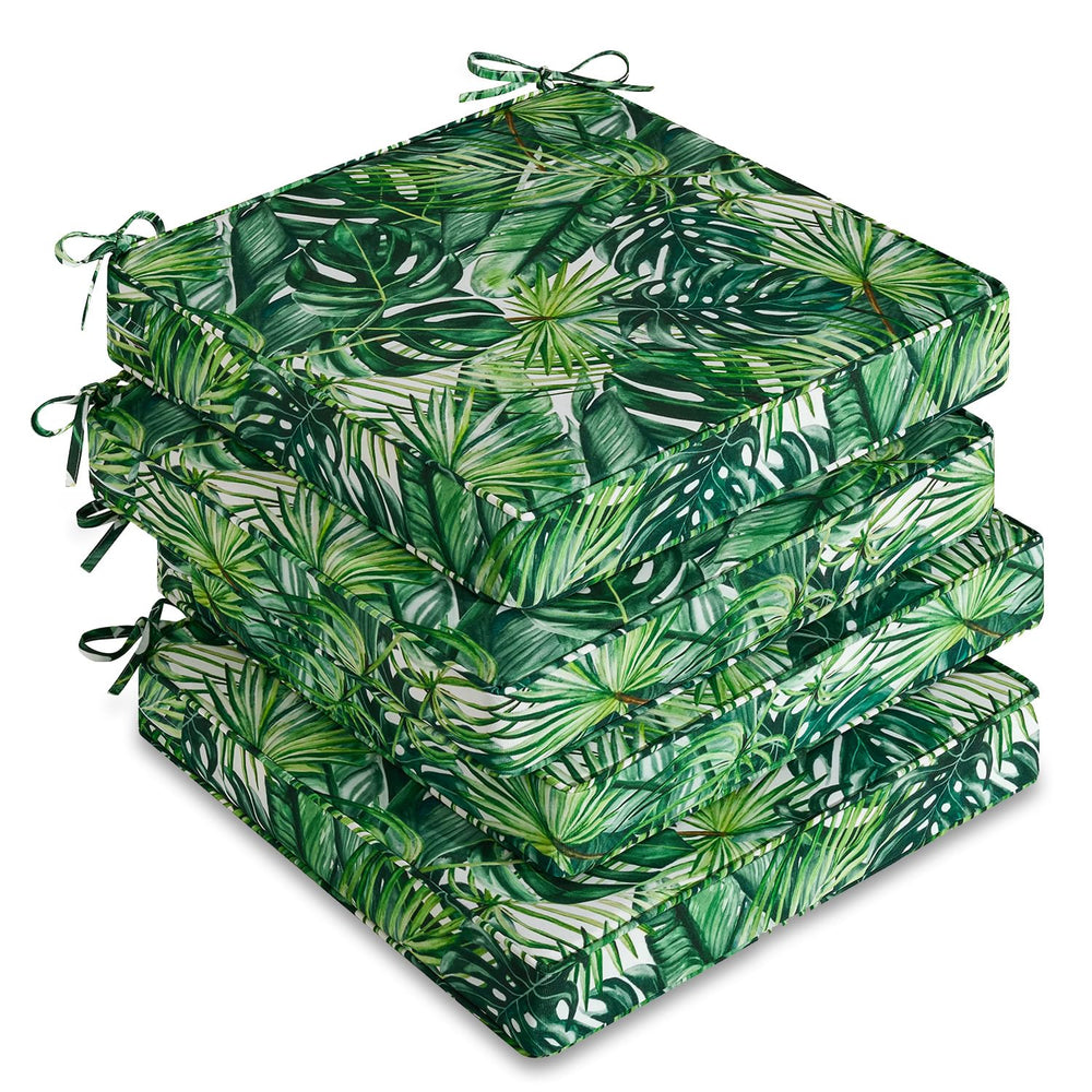 downluxe front packaging of four cushions showing neat box and benefit of protected delivery