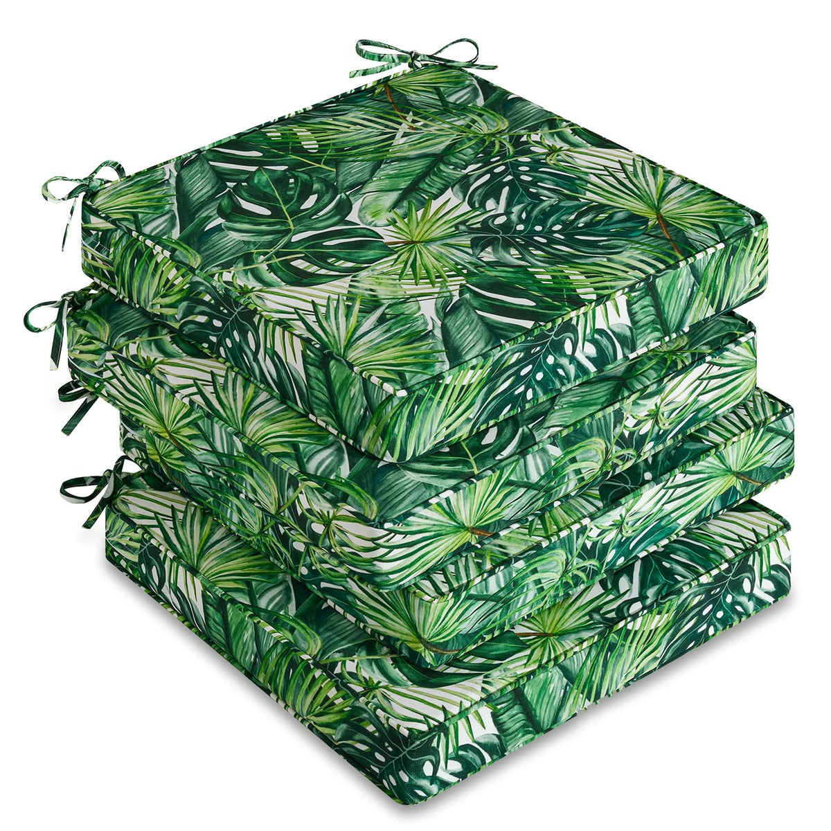 downluxe front packaging of four cushions showing neat box and benefit of protected delivery
