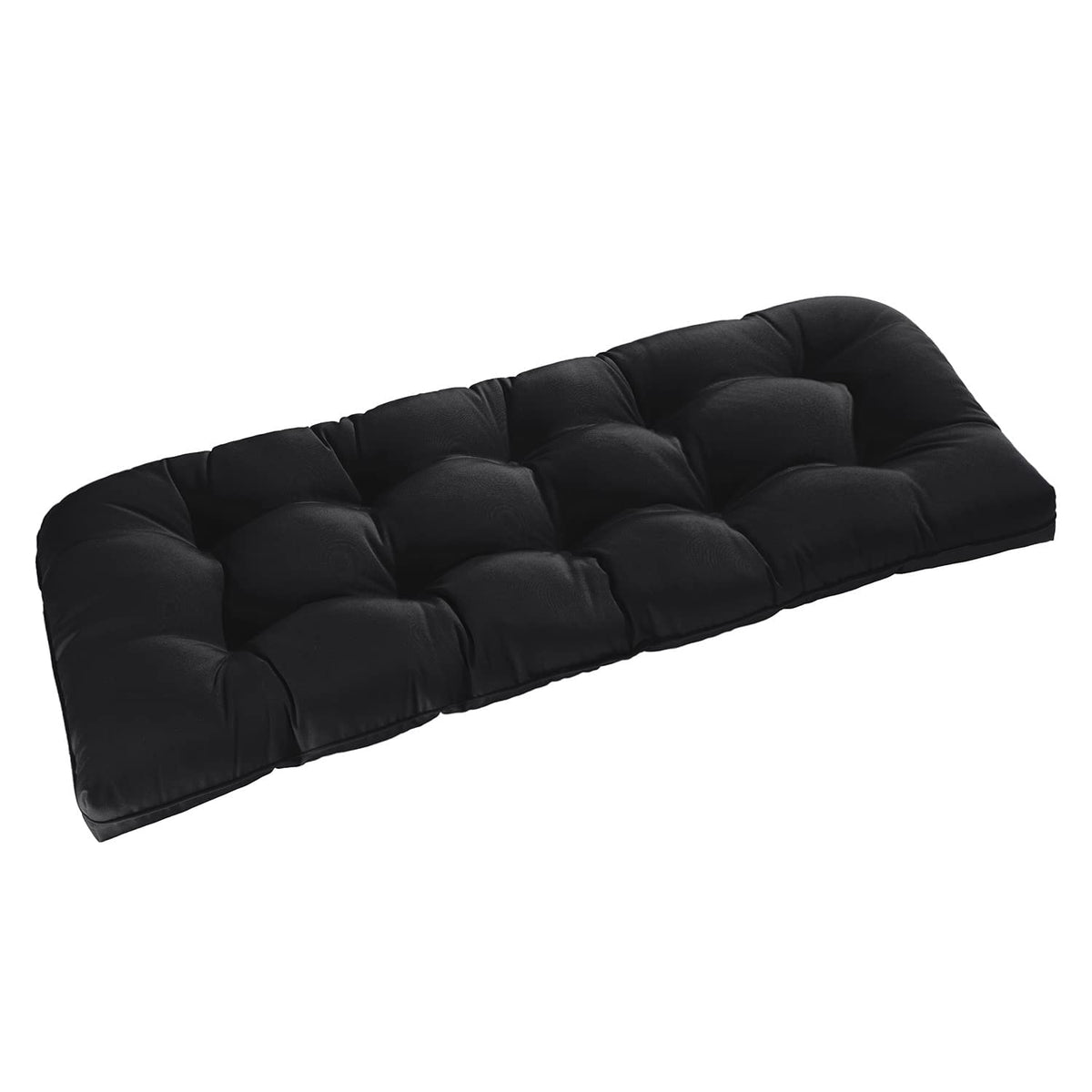 downluxe front view bench cushion showing full black cover and style benefit comfort