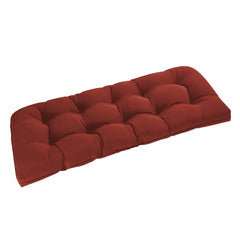 downluxe front view of brick red bench cushion showing tailored look and curb appeal