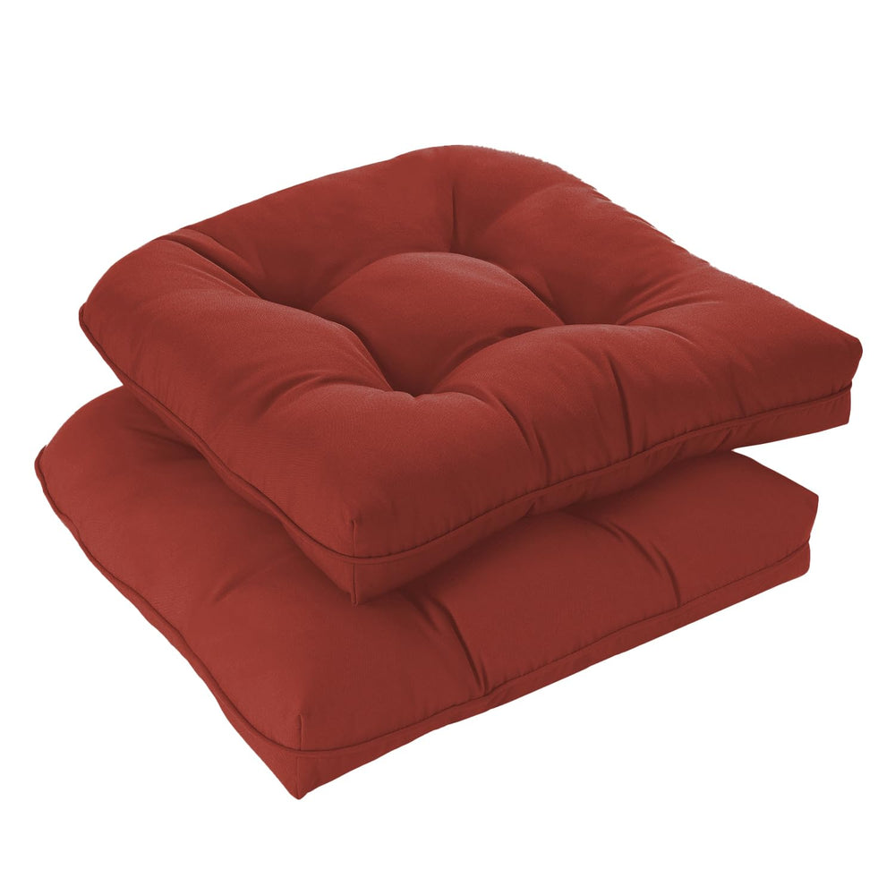 downluxe front view brick red cushions showcasing color and shape for instant style
