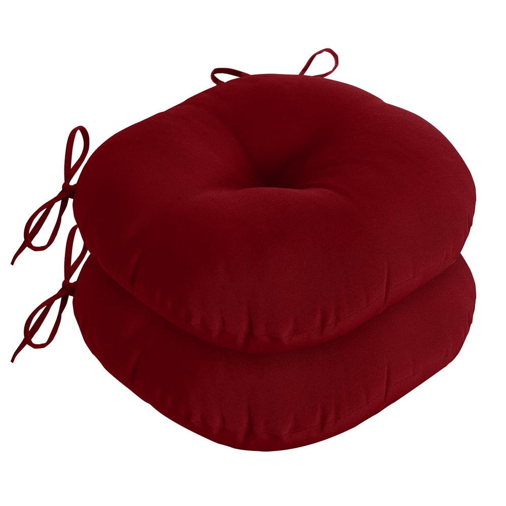 downluxe front view burgundy cushions showing neat seating and inviting comfort