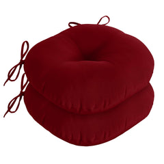 downluxe front view burgundy cushions showing neat seating and inviting comfort