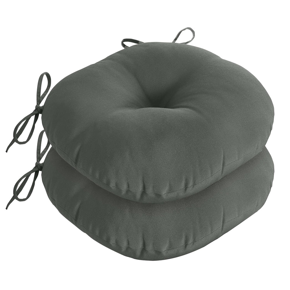 downluxe front view showing two dark grey cushions and neat finish for cozy seating