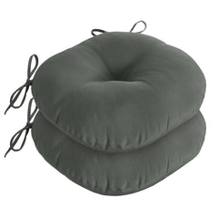 downluxe front view showing two dark grey cushions and neat finish for cozy seating