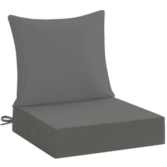 downluxe front view of dark grey cushions showing neat fit and comfort