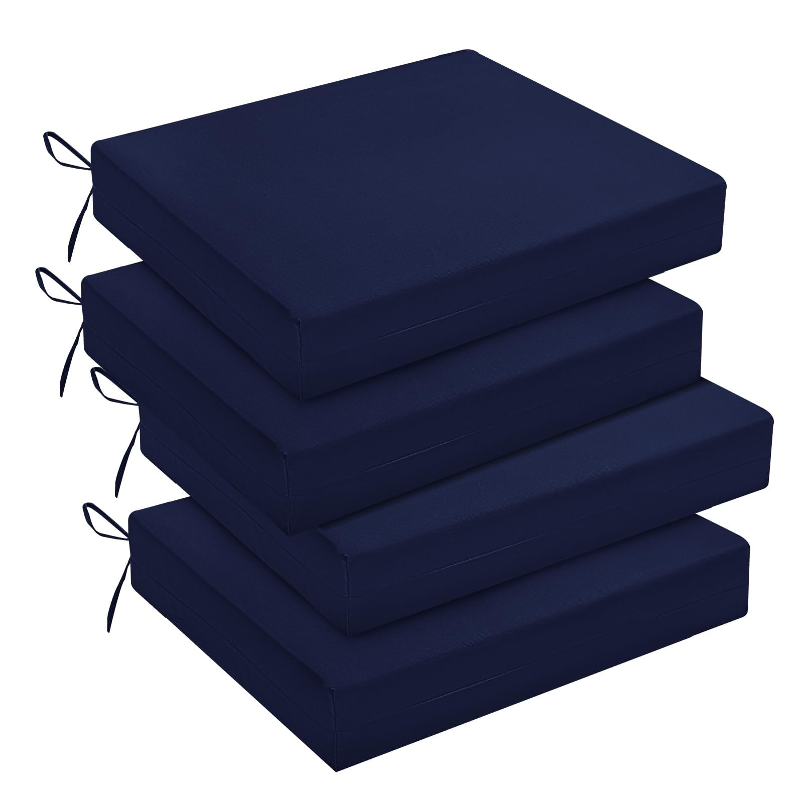 downluxe front view navy cushion set showing neat fit and color