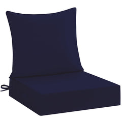 downluxe front view navy cushion set showing neat finish and outdoor-ready look