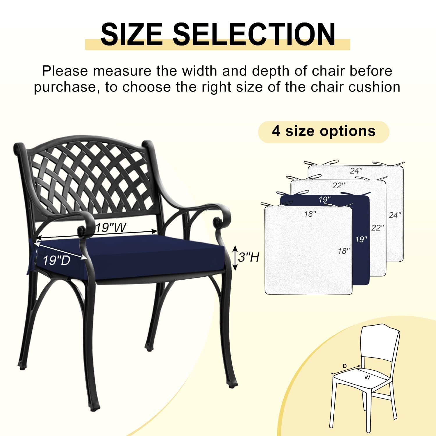 downluxe handle on cushion for easy carrying and effortless repositioning outdoors