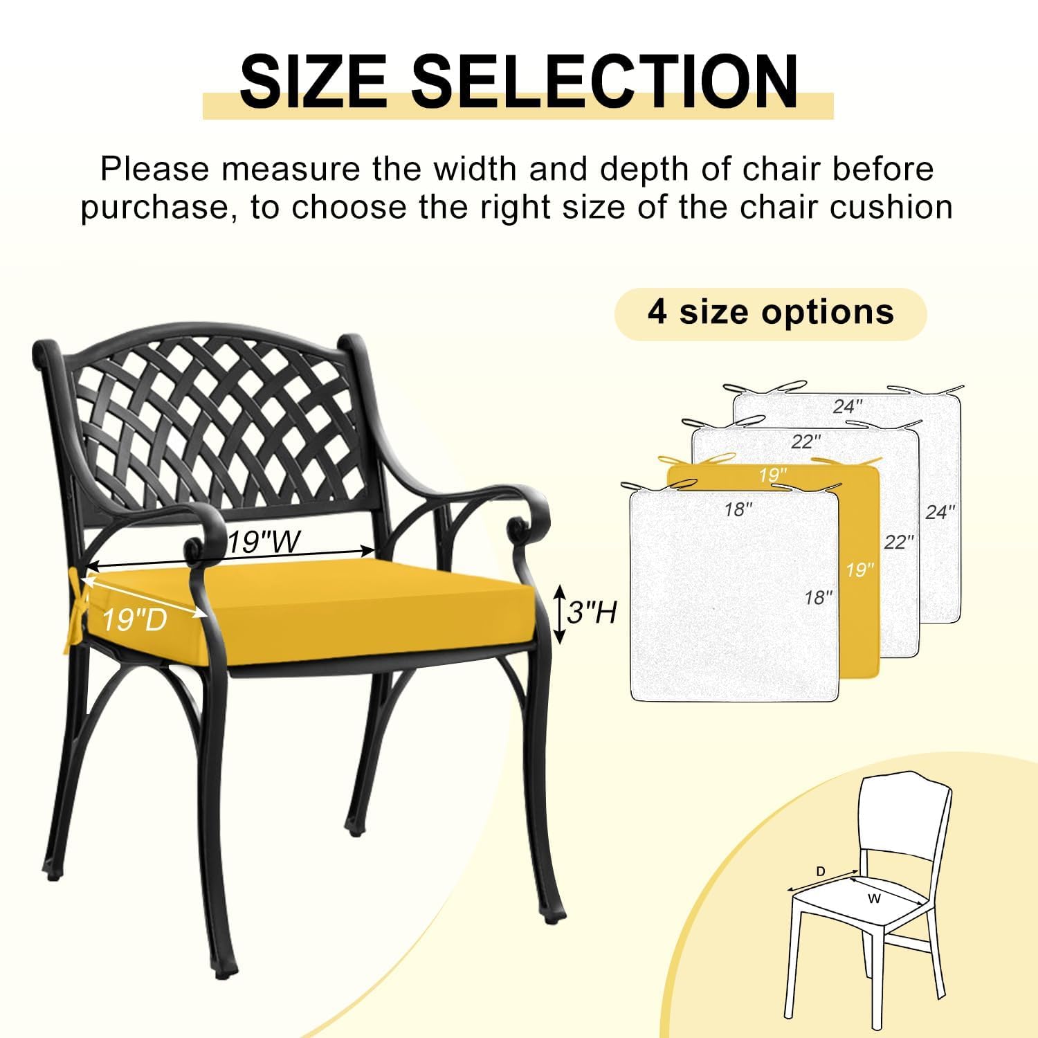 downluxe cushions in use on a patio dining set showing comfortable seating benefit