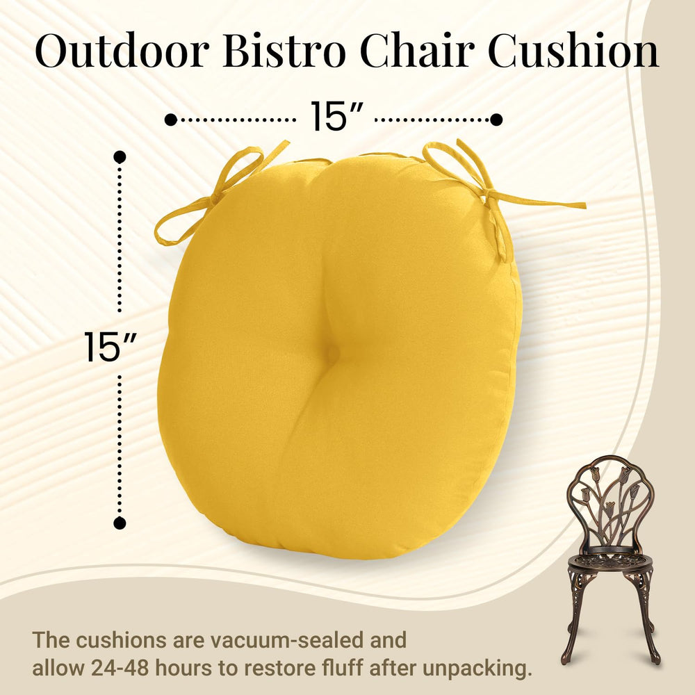 downluxe cushion on patio bistro set adding vibrant seating comfort